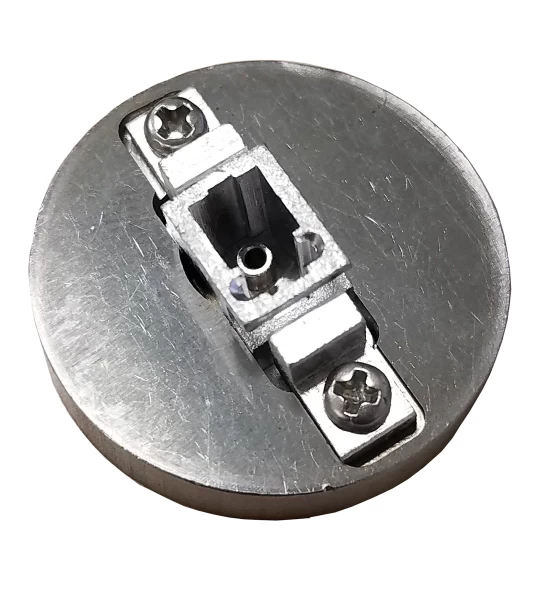 LC/APC Connector Hand Polish Puck - Stainless Steel