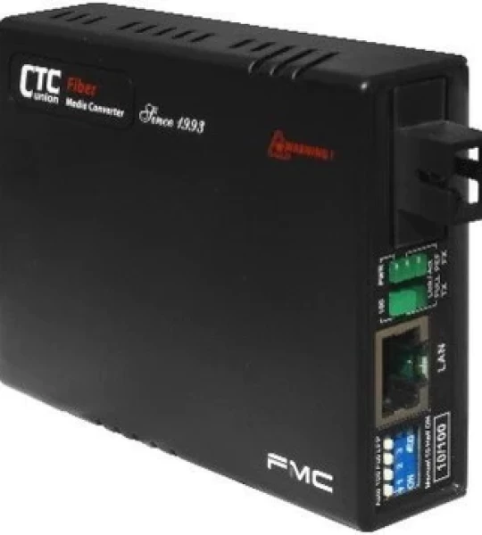 FMC-10-100-SC02A Fast Ethernet Multimode Fiber Media Converter, Single Strand BiDi SC Connector, 2Km