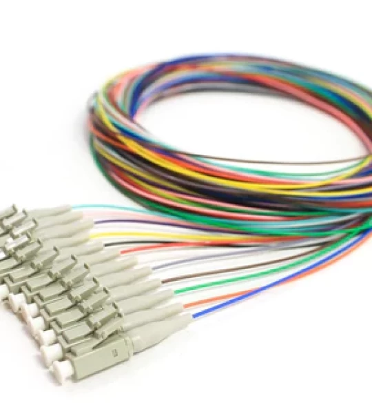 62.5/125/900µm Multimode LC/PC Color Coded Pigtails, 3 Meters (12 Pcs/Pack)