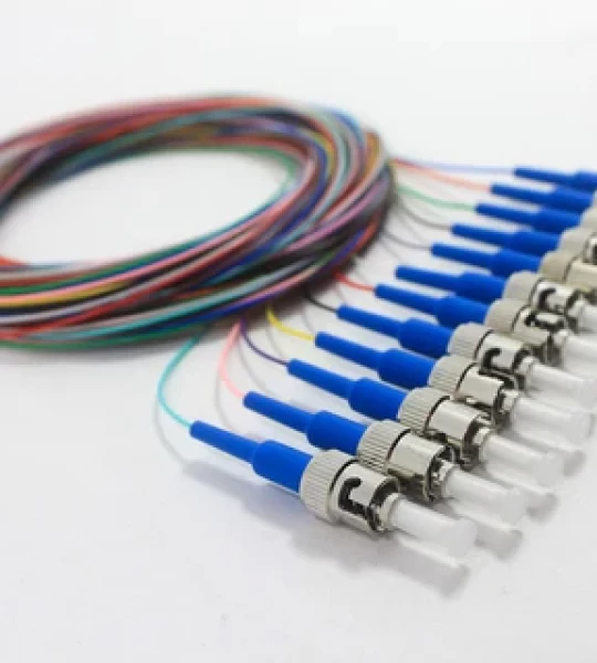 9/125/900µm Singlemode ST/UPC Color Coded Pigtails, 3 Meters (12 Pcs/Pack)