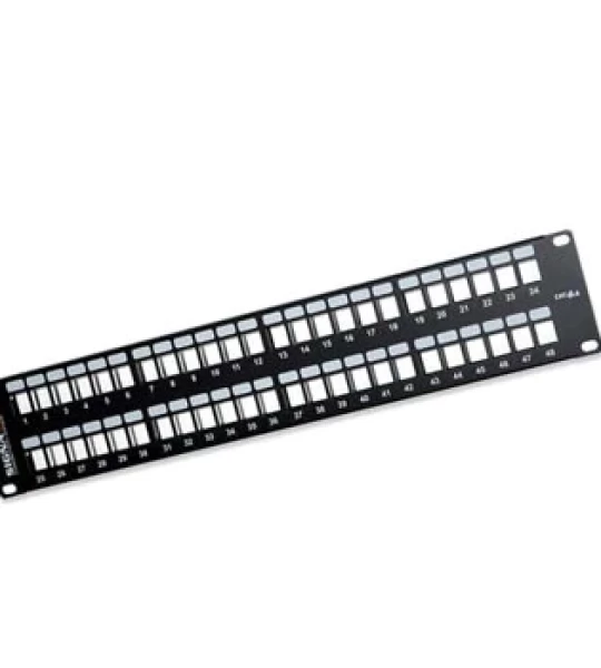 Signamax 48 Port Unloaded Patch Panel - Accepts Keystone Jacks