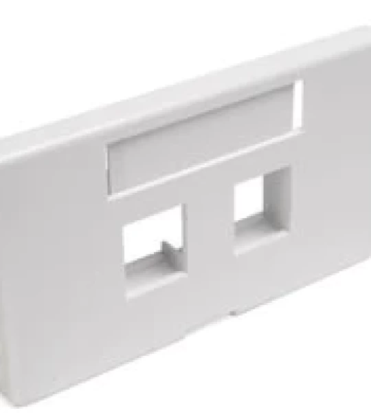 QuickPort Standard Modular Furniture 2 Port Faceplate W/ID Windows, Mfr Leviton