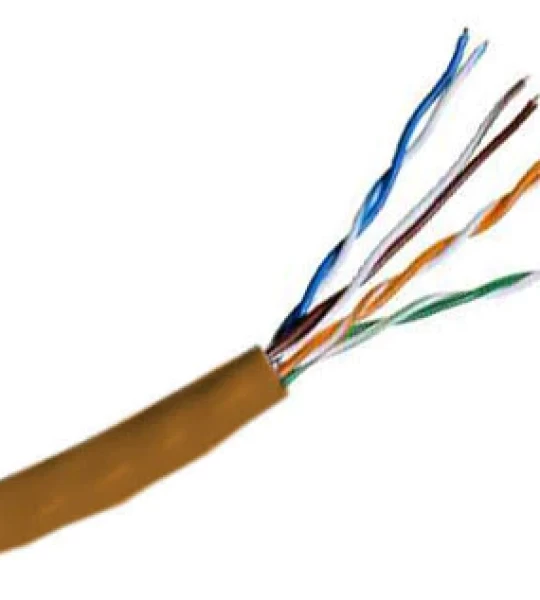 Hitachi CAT5e UTP Riser Rated Bulk Cable (CMR) 100MHz - 4 Pair, 1000 Feet, Brown Color