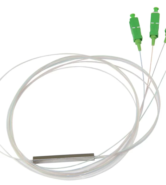 1x4 Single Mode PLC Splitter (Planar Lightwave Circuit Splitter) With Fan Out & SC/APC Connectors