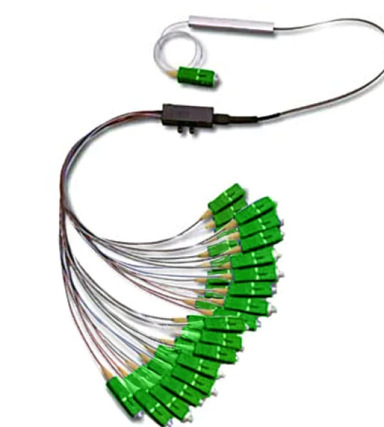 1x32 Single Mode PLC Splitter (Planar Lightwave Circuit Splitter) With Fan Out & SC/APC Connectors