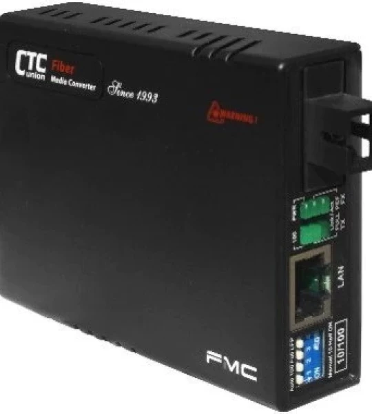 FMC-10-100-SC02B Fast Ethernet Multimode Fiber Media Converter, Single Strand BiDi SC Connector, 2Km