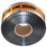 Metallic Detectable Buried Fiber Optic Cable Marker Metallic Tape - 3" X 1000'